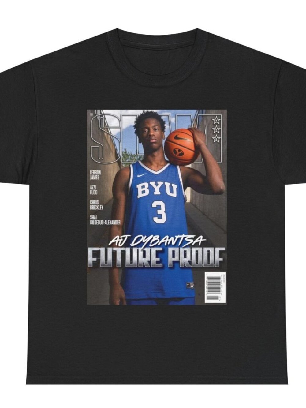 AJ Dybantsa BYU Cougars NCAA Slam Cover Tee Shirt